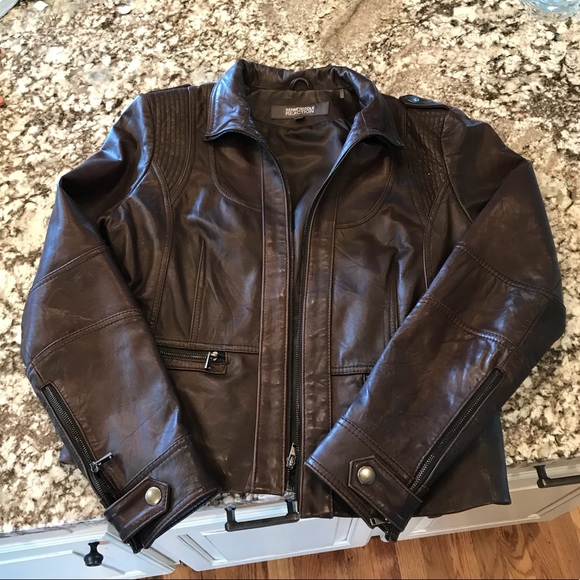 Kenneth Cole Reaction Jackets & Blazers - Brown Kenneth Cole Moto leather jacket